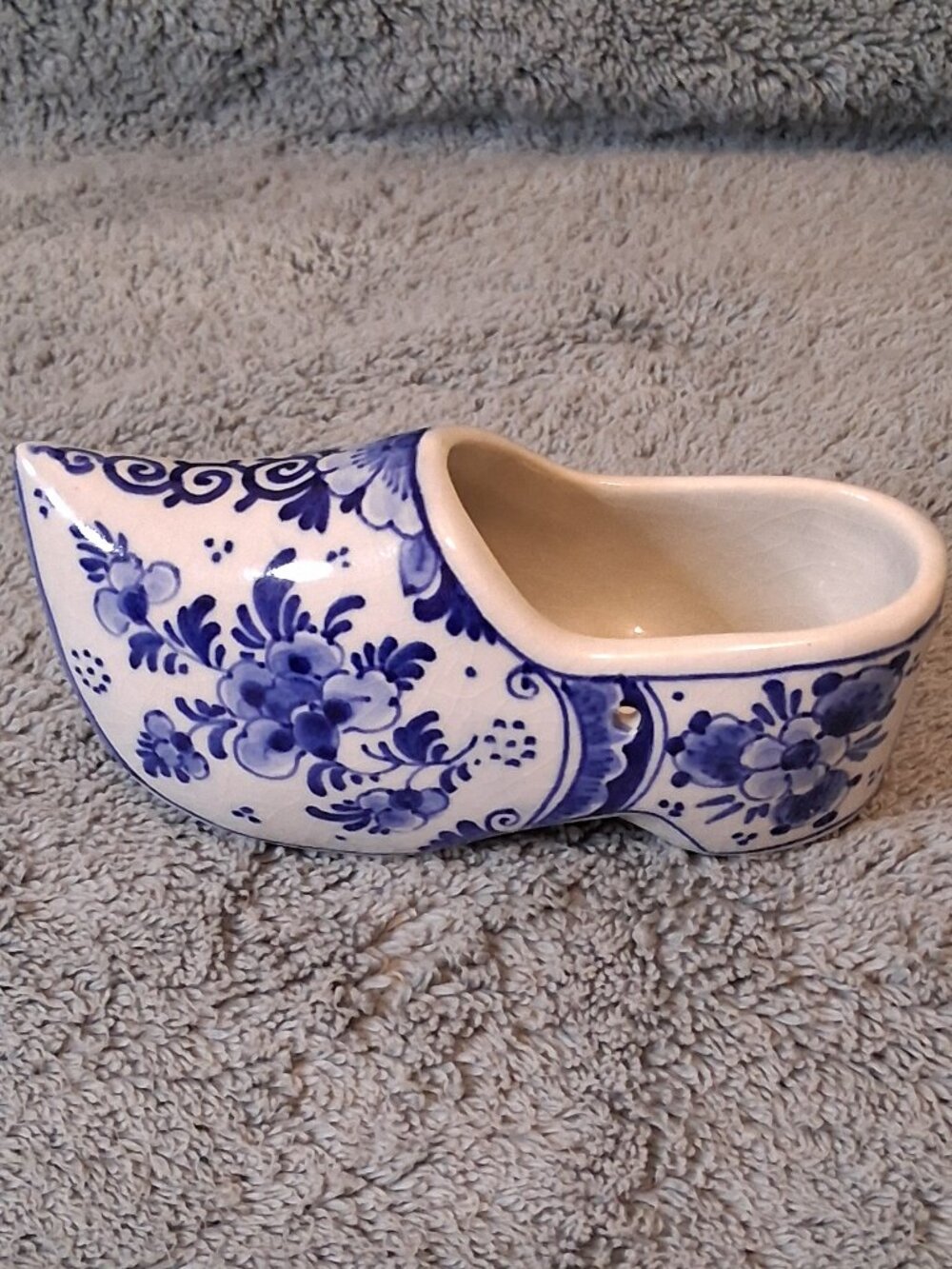 Vintage 1975 Royal Delft De Porceleyne Fles Clog Shoe Hand Painted by JT Mark